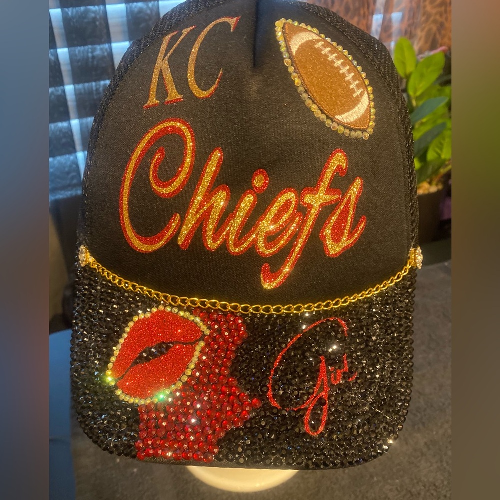 Custom made KC Chiefs Bling Cap